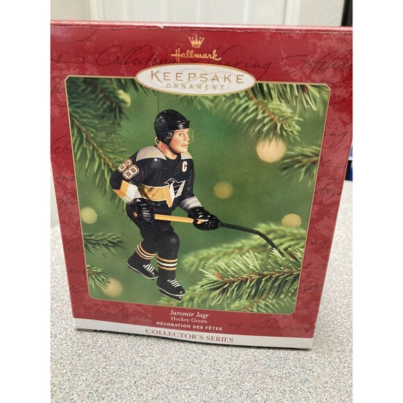 Hockey  2001 Hallmark Keepsake Ornament JAROMIR JAGR Pittsburgh Penguins Hockey - Picture 3 of 16
